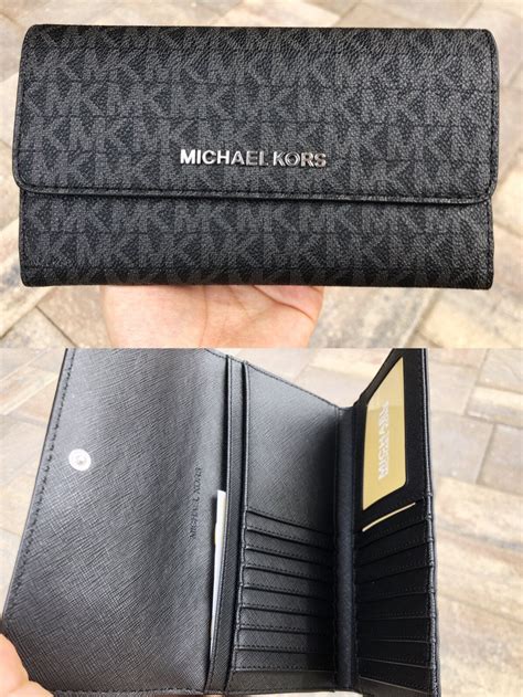 michael kors trifold wallet|leather michael kors wallet women.